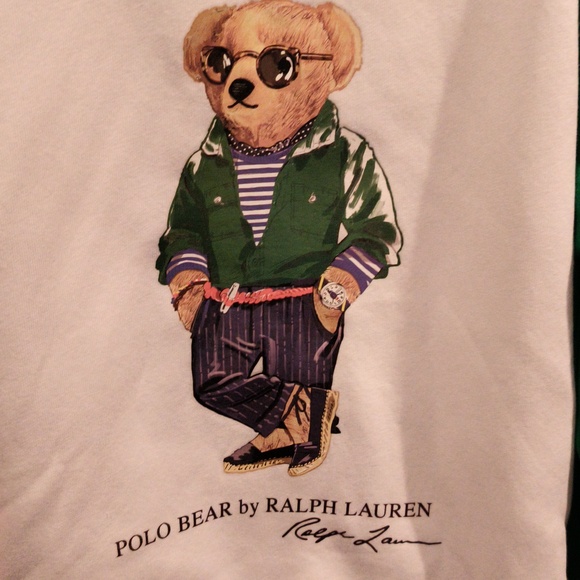 FINAL PRICE Polo Ralph Lauren Multicolored Hooded POLO BEAR Sweatshirt M - Picture 6 of 6